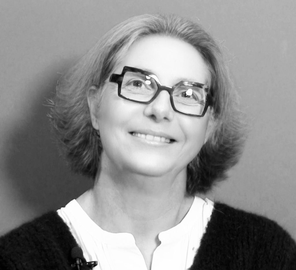 Portrait de Carole Le Rendu en noir et blanc