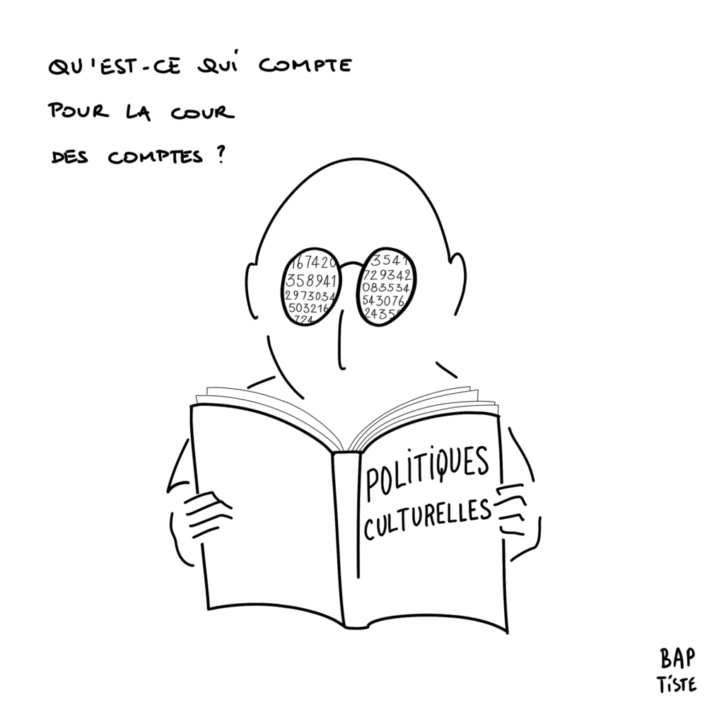 Dessin humoristique sur la Cour des Comptes de Baptiste Fuchs